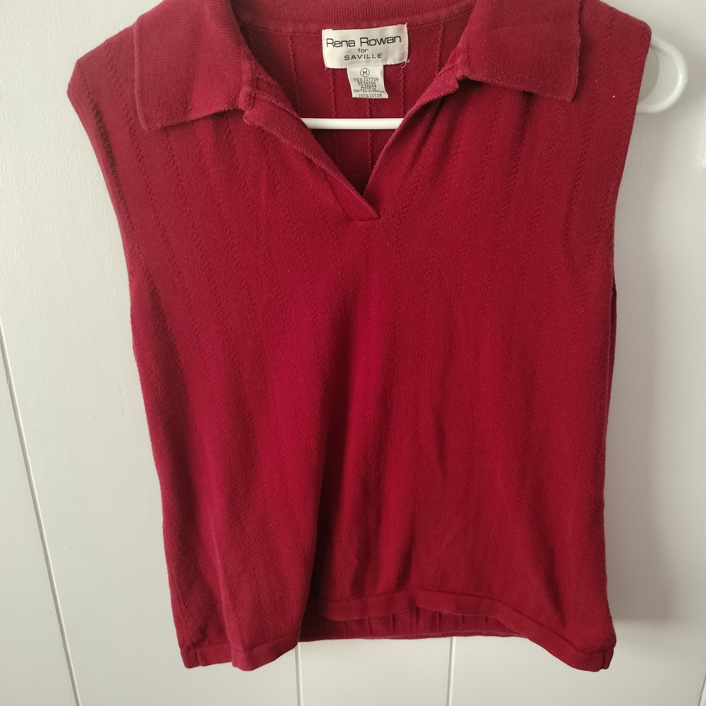 Rene Rofe Women's Red Sleeveless Top